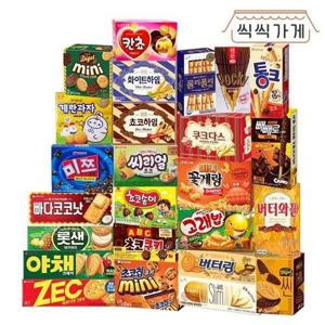 갤러리아_[씩씩가게] 맛있는 미니 곽과자 세트 25종