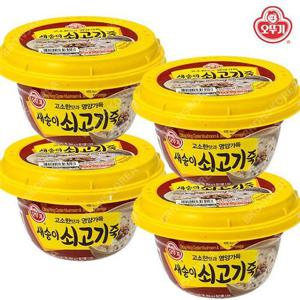 오뚜기 새송이 쇠고기죽 285g X 4개 즉석식품 간편식 죽
