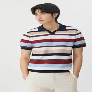 [브렌우드][브랜우드] 브렌우드 멀티패턴 워셔블 폴_로넥 반팔 스웨터 티셔츠 BRWAM26522OTX (P003811292)