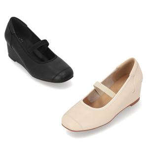 [정상가 159,000원] 엘칸토 여성 엘라스틱 밴드 웨지 힐 5cm LCWD99I613