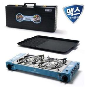[키친아트]맥스(맥선) 휴대용가스렌지 투버너 MSD-5800S (불판포함)