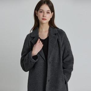 [르오트(LeOT)] 프리미엄 수리알파카 울 스냅 투버튼 미디 코트-사이즈 55~99다양