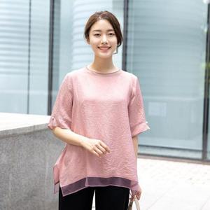 [모슬린]엄마옷 인견 진주 블라우스 614FGH219 마담/중년여성/빅사이즈/50대/60대