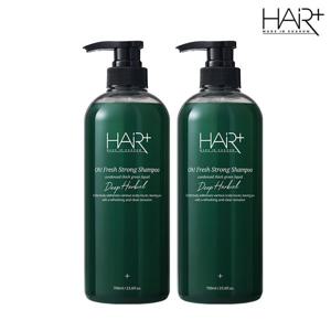 ★탈모샴푸★ [헤어플러스] [1+1] 오프레시 딥 허벌 스트롱 비듬샴푸 700ml 2개 /정수리냄새 각질 케어