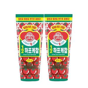 [오뚜기]오뚜기 LIGHT JOY 1/2 하프 케찹 475g X 2개 저당 저칼로리 소스 (37678023)