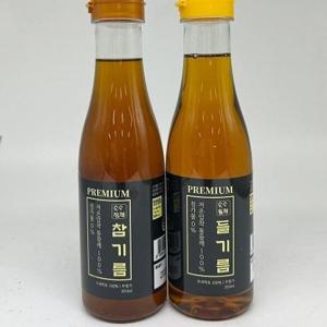 [더블유쇼핑]고소한 저온압착 1병당 350ml 참기름1병 들기름 1병_24283485_588325