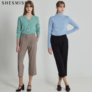 [쉬즈미스(SHESMISS)] 리파인드 크롭 원턱 팬츠 (택가격:178000원)