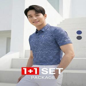 [이지바이]이지바이 1+1 빙하시대 남성 아이스필 냉감 카라 티셔츠(SS4OP1LT048M)