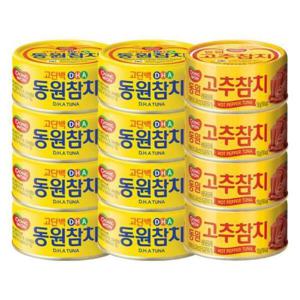 동원 DHA 참치 150G 8캔 + 고추참치 150G 4캔