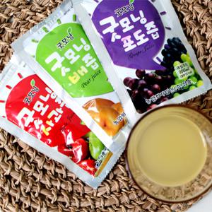껍질째 갈아만든 굿모닝 과일즙 3종 100ml*30팩 (포도10+사과10+배10)