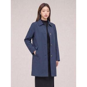 [크로커다일레이디]다크블루 베이직 카라 캐주얼 코트 CLCMCT102