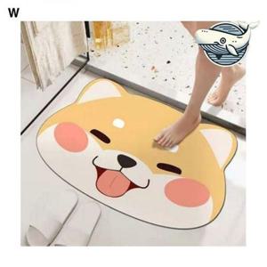귀여운 고양이 모양 욕실 발매트 부드러운 (WFHA7QU)