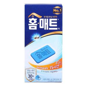 홈매트 전자모기향 코드롤러 훈증기 리필30매/모기퇴치 살충제 (리필만)