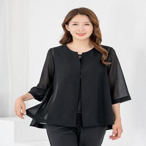 [모슬린]엄마옷 자켓 쉬폰 7부 시스루 정장라운드  605FGH116 마담/중년여성/빅사이즈/50대/60대