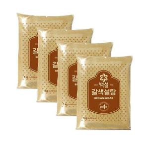 갤러리아_[CJ]백설 갈색설탕 1kg x4개