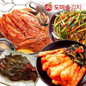 [도미솔/4종 11kg] 포기김치6.5kg+총각김치2kg+열무김치2kg+깻잎김치500g