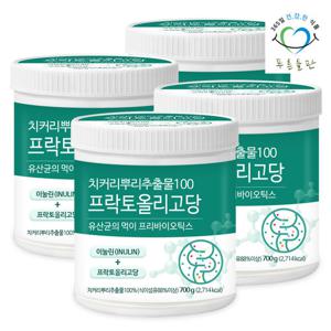 [푸른들판] 치커리 뿌리 추출물 100% 700gx4통 프락토 올리고당 이눌린 식이섬유 분말 가루