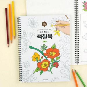성인색칠북 쉬운 숫자 색칠 북 31매 치매 성인 어르신