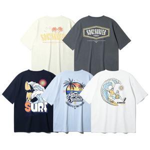 앨빈클로 SUMMER SURFING 시리즈 프린팅 오버핏 반팔티 10종 균일가