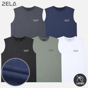 투엘라 남녀공용 트로피컬 그래픽 기능성 소로나 소재 데일리 운동 홈트 라운드 나시 티셔츠(U7SS25)
