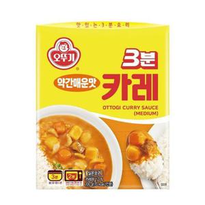 오뚜기 3분 카레 약간매운맛 200g 자취 간편식