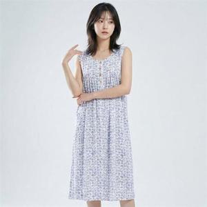 갤러리아_바풀 여성 인견 민소매 원피스 잠옷 쿨링 여름 실내복 드레스