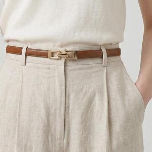 [루즈루나] 샤크 원피스 여성 정장 코트 얇은 슬림 금장 벨트