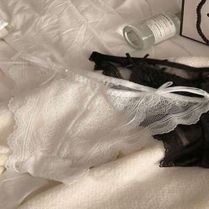 [루즈루나]미루아 T팬티 레이스 시스루 끈 노라인 망사 여자 팬티