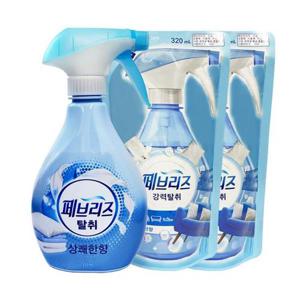 [페브리즈]페브리즈 상쾌한 향 용기 370ml 1개+리필 320ml 2개