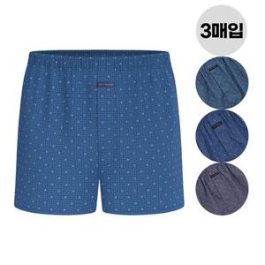 [BYC]남성트렁크팬티 면100 60수 사각팬티 3매 세트 큰속옷 115 120 까지