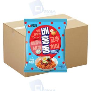 농심 배홍동비빔면 40봉 봉지면 비빔라면 간식 출출할때 야식 매콤한 새콤
