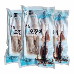 [식탁이야기] 손질할 필요 없는 생물 320g 손질통오징어 15팩(24마리)
