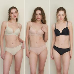 [Wonderbra] 퓨징 볼륨 노와이어 브라팬티 6종세트 올리브그린+파우더베이지+블랙 WBW5N212223_T