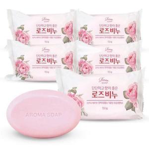 [룽스_65]샤워비누 좋은 로즈 세수 세안 비누 150g 5개