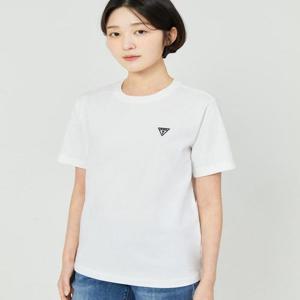 [게스][ON] 유니 레귤러핏 라운드넥 고무삼각와펜 반팔티 NP2KE401