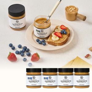 [야스티] 아르헨티나산 하이올레익 땅콩 100% 순 땅콩버터 크리미 500g x 2개 + 크런치 500g x 2개