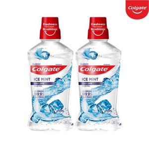 콜게이트 가글 구강청결제 구취 입냄새 제거 구강세정 마우스워시 아이스민트 750ml 2개
