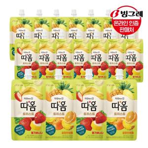 [빙그레] 따옴 트위스트 딸기바나나/귤파인애플 2종 18개 /아이스크림/아이스스무디