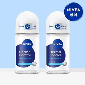 [니베아 공식] 니베아 데오드란트 롤온 더마 컨트롤 퓨어 센서티브 50ml 2개