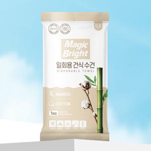 매직브라이트 일회용 다용도 대나무 수건 대형 10매입