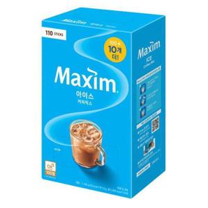 [동서식품][동서식품] 동서식품 맥심 아이스 커피믹스 110T, 1개 찬물에 잘녹는 스틱 냉커피 (50089574)