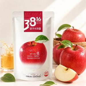 양구 정품 사과 100% 사과즙 NFC착즙 120ml x 50포