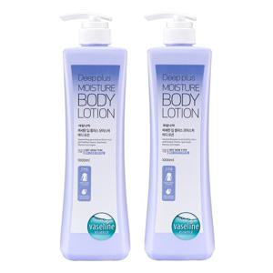 바세린 딥플러스 모이스처 바디로션 1000ml 2개