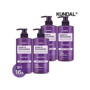 [쿤달]쿤달 허니 앤 마카다미아 단백질 트리트먼트 500ml x4개(향 16종 택 1)