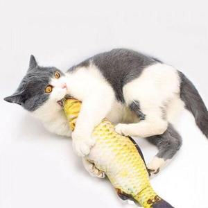 고양이 캣닢 봉제 인형 물고기 특대형 1P 애착 장난감 WFIK4UH