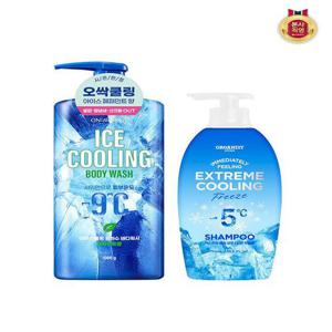[온더바디]온더바디 쿨링바디워시 페퍼민트 1000G + 오가니스트 익스트림 쿨링 샴푸 750ml