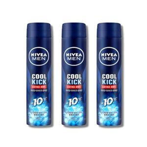 니베아 맨 데오드란트 스프레이 쿨 킥 200ml 3개