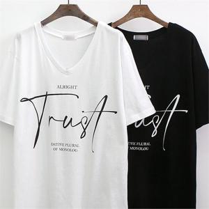 드림 브이넥 반팔티 304G693S 빅사이즈 여성