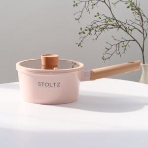 슈톨츠 로제 인덕션 IH 핑크 예쁜 세라믹 편수 냄비 (18cm)