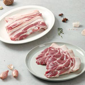 [숨비포크]제주 한돈 흑돼지 오겹살 500g + 목살 500g (구이용)